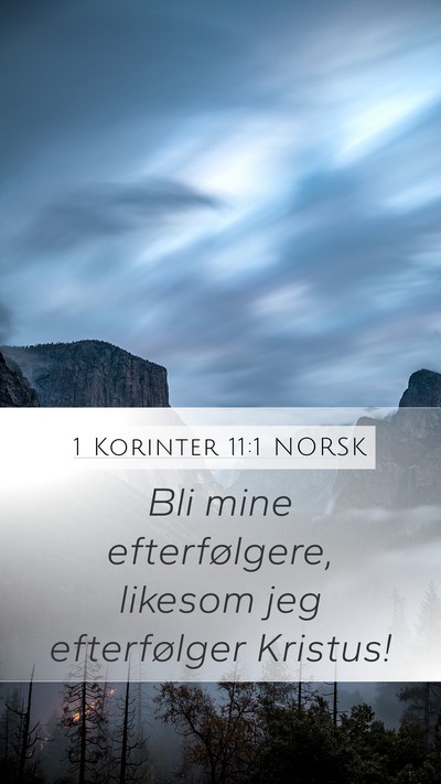 1 Korinter 11:1 NORSK Bible Verse Image