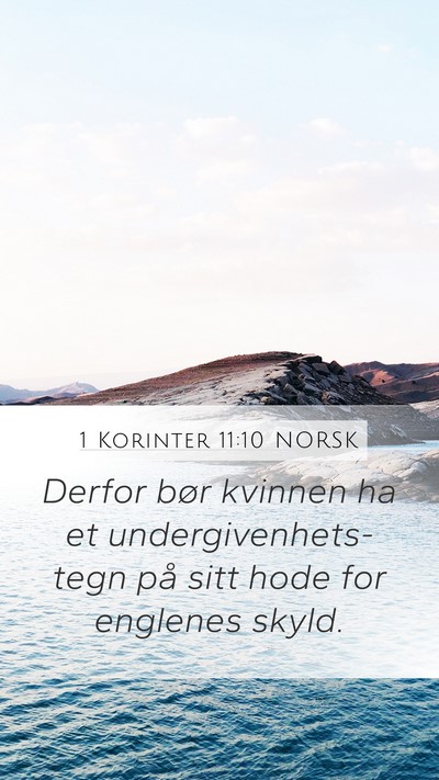 1 Korinter 11:10 NORSK Bible Verse Image
