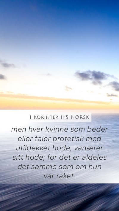 1 Korinter 11:5 NORSK Bible Verse Image