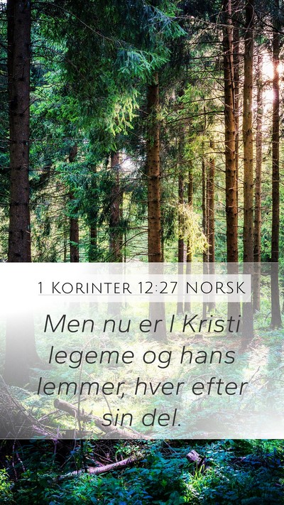 1 Korinter 12:27 NORSK Bible Verse Image