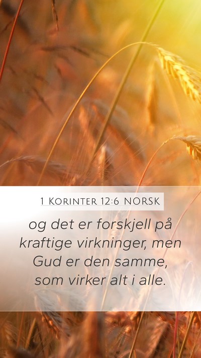 1 Korinter 12:6 NORSK Bible Verse Image