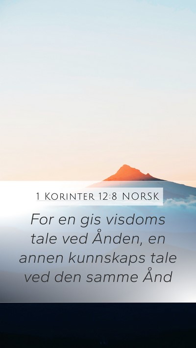 1 Korinter 12:8 NORSK Bible Verse Image