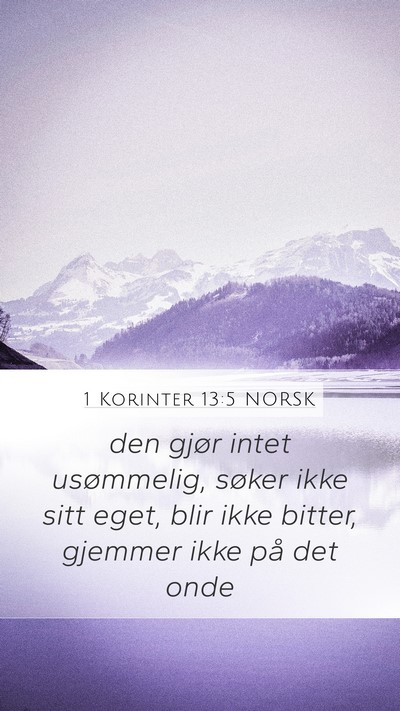 1 Korinter 13:5 NORSK Bible Verse Image