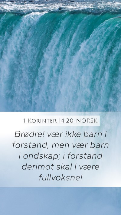 1 Korinter 14:20 NORSK Bible Verse Image