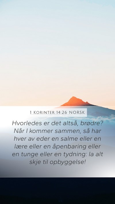 1 Korinter 14:26 NORSK Bible Verse Image