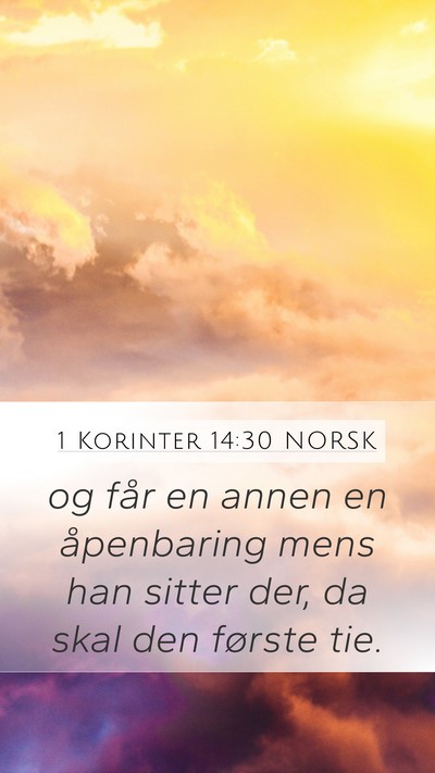 1 Korinter 14:30 NORSK Bible Verse Image