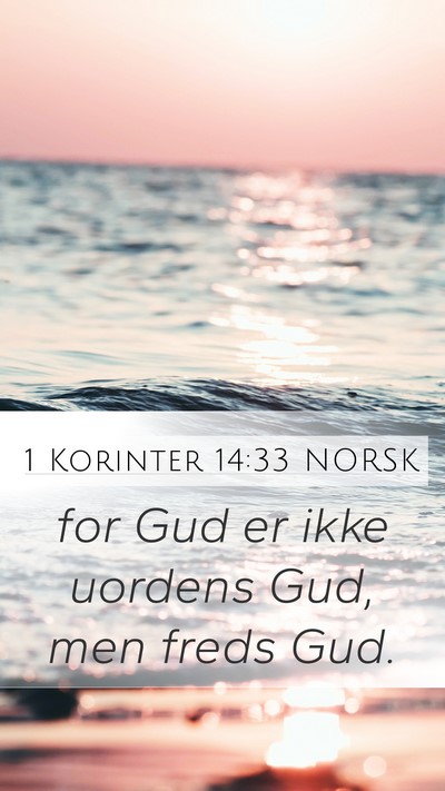 1 Korinter 14:33 NORSK Bible Verse Image