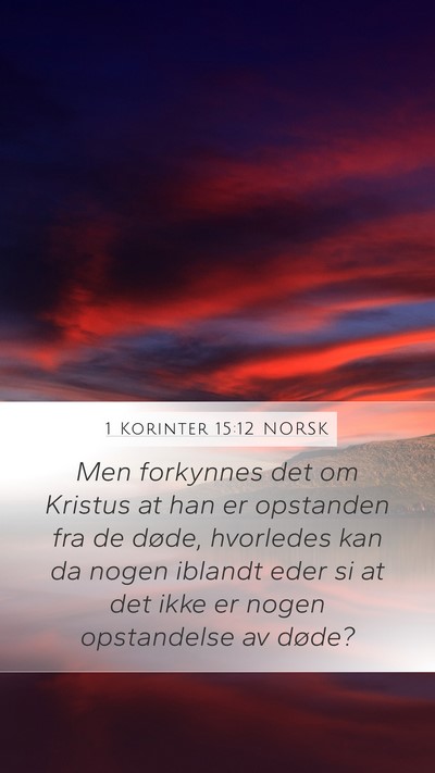 1 Korinter 15:12 NORSK Bible Verse Image
