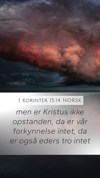 1 Korinter 15:14 NORSK Bible Verse Image