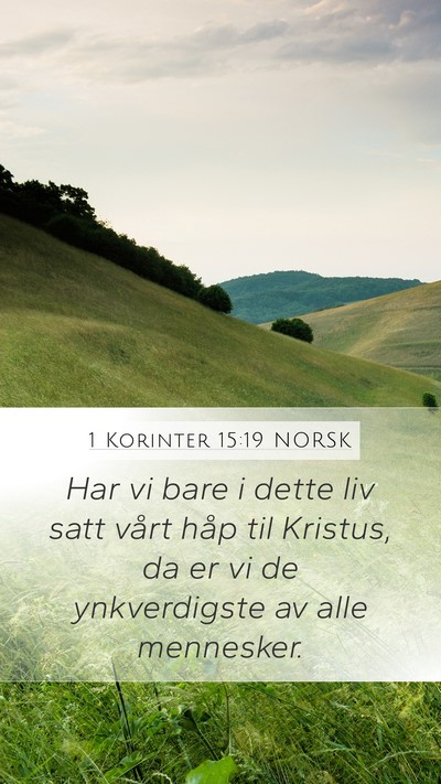 1 Korinter 15:19 NORSK Bible Verse Image
