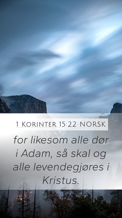 1 Korinter 15:22 NORSK Bible Verse Image