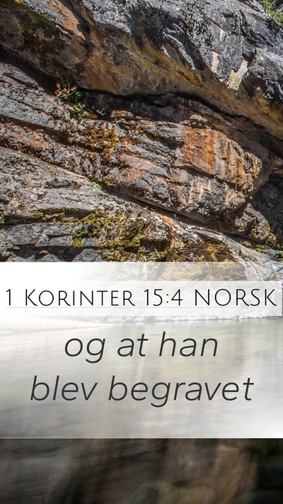 1 Korinter 15:4 NORSK Bible Verse Image