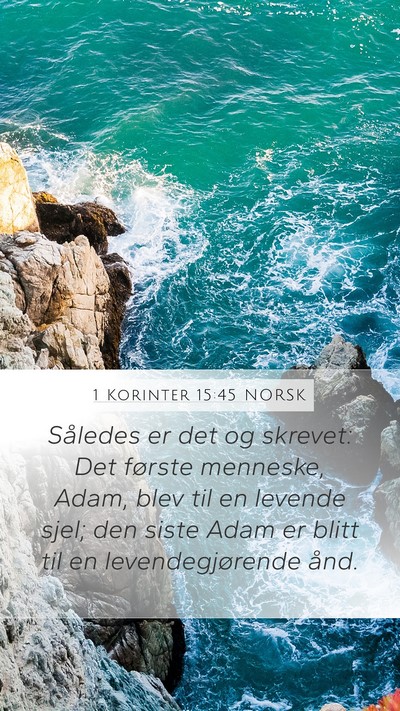 1 Korinter 15:45 NORSK Bible Verse Image