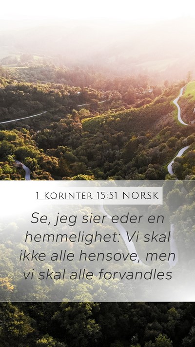 1 Korinter 15:51 NORSK Bible Verse Image