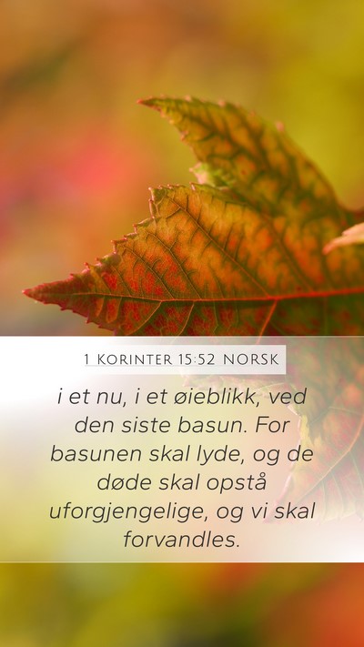 1 Korinter 15:52 NORSK Bible Verse Image
