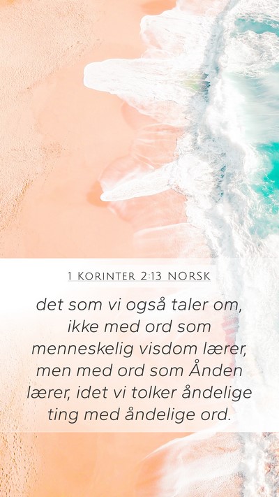 1 Korinter 2:13 NORSK Bible Verse Image