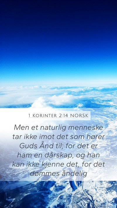 1 Korinter 2:14 NORSK Bible Verse Image