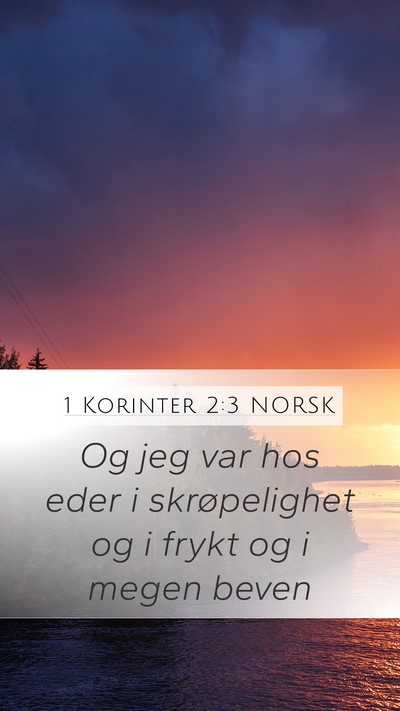 1 Korinter 2:3 NORSK Bible Verse Image