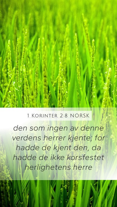 1 Korinter 2:8 NORSK Bible Verse Image