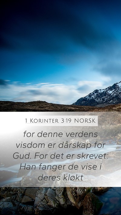 1 Korinter 3:19 NORSK Bible Verse Image