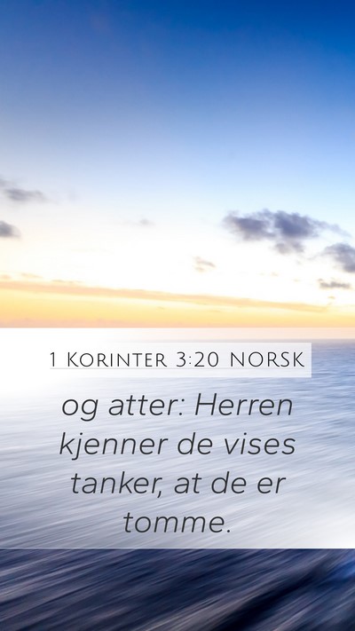 1 Korinter 3:20 NORSK Bible Verse Image