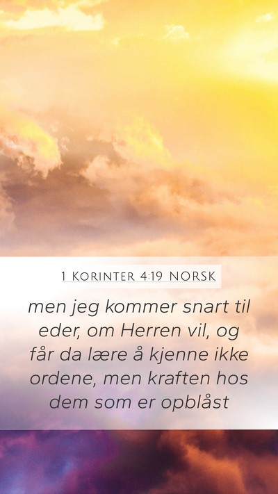 1 Korinter 4:19 NORSK Bible Verse Image