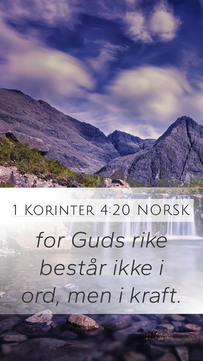 1 Korinter 4:20 NORSK Bible Verse Image