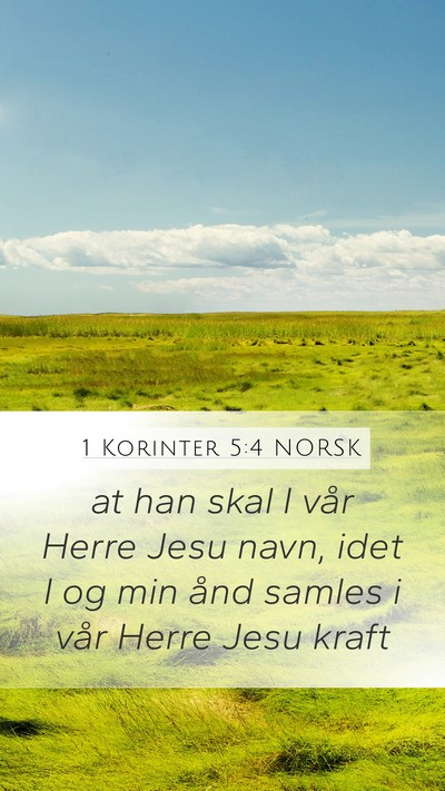 1 Korinter 5:4 NORSK Bible Verse Image