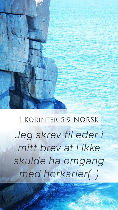 1 Korinter 5:9 NORSK Bible Verse Image