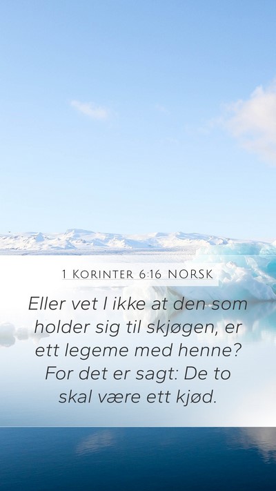 1 Korinter 6:16 NORSK Bible Verse Image