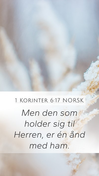 1 Korinter 6:17 NORSK Bible Verse Image