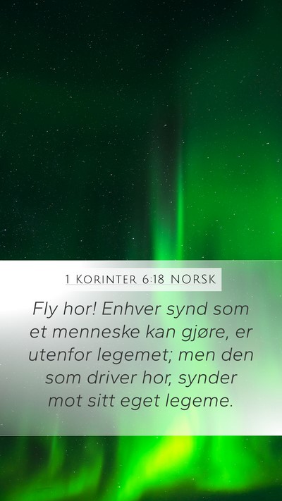 1 Korinter 6:18 NORSK Bible Verse Image