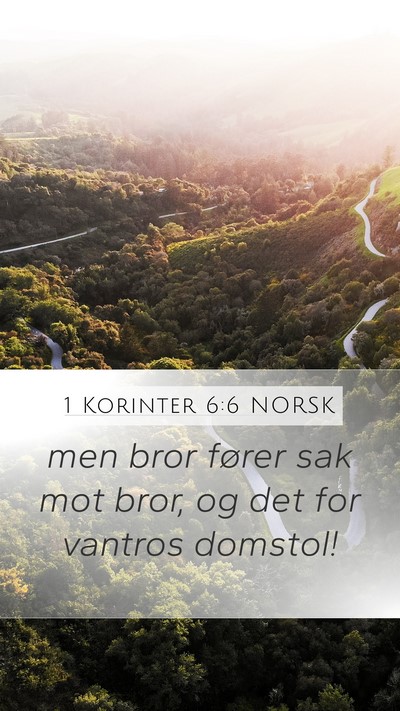 1 Korinter 6:6 NORSK Bible Verse Image
