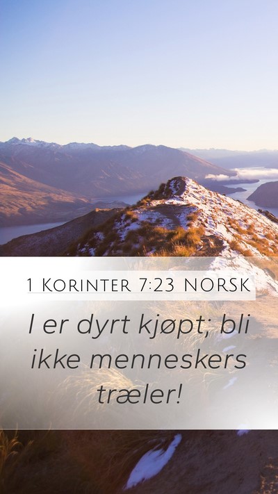 1 Korinter 7:23 NORSK Bible Verse Image