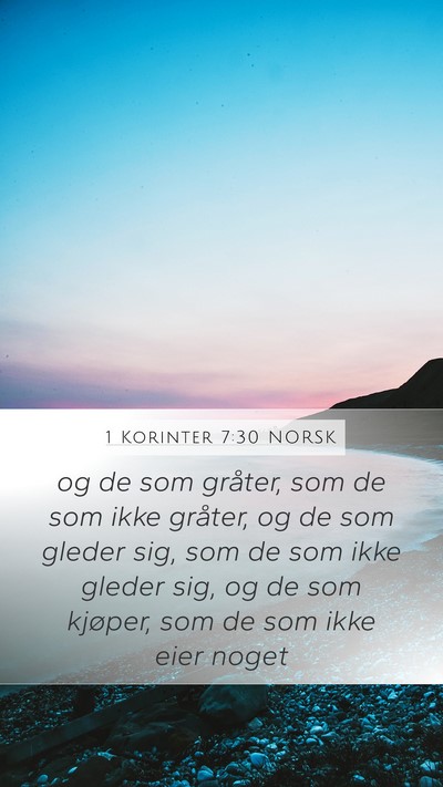 1 Korinter 7:30 NORSK Bible Verse Image