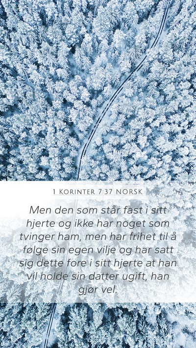 1 Korinter 7:37 NORSK Bible Verse Image