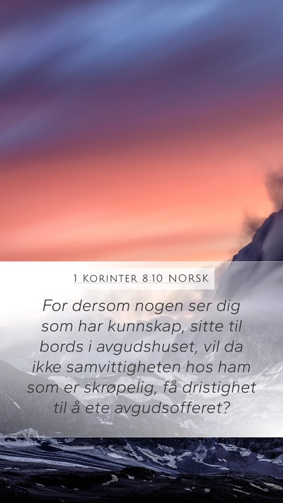 1 Korinter 8:10 NORSK Bible Verse Image