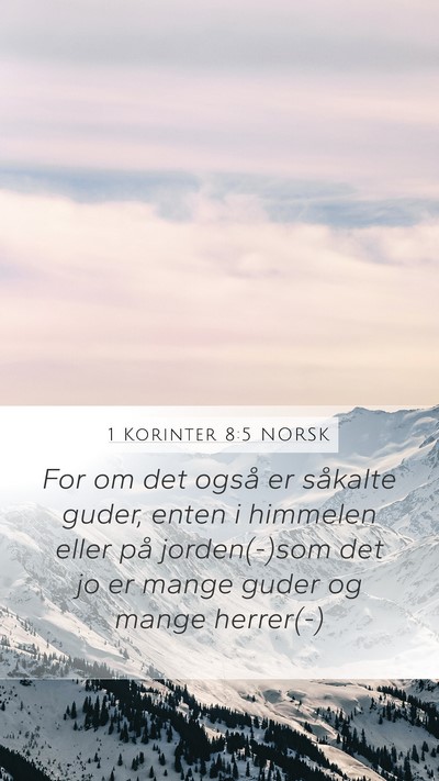 1 Korinter 8:5 NORSK Bible Verse Image
