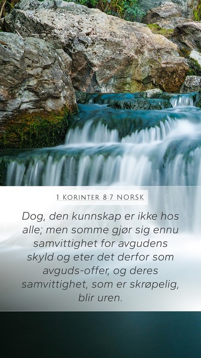 1 Korinter 8:7 NORSK Bible Verse Image