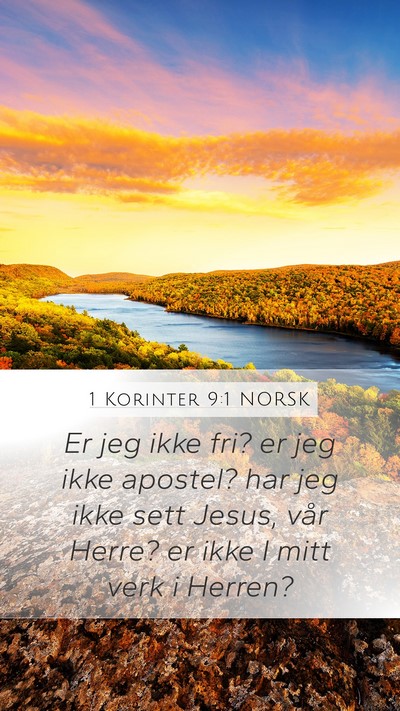 1 Korinter 9:1 NORSK Bible Verse Image