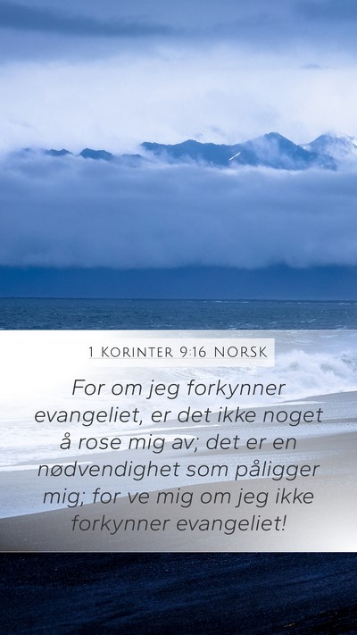 1 Korinter 9:16 NORSK Bible Verse Image