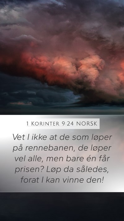 1 Korinter 9:24 NORSK Bible Verse Image