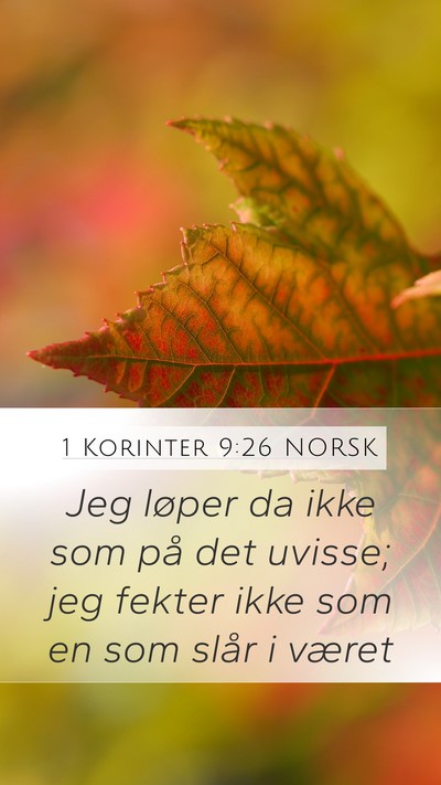 1 Korinter 9:26 NORSK Bible Verse Image