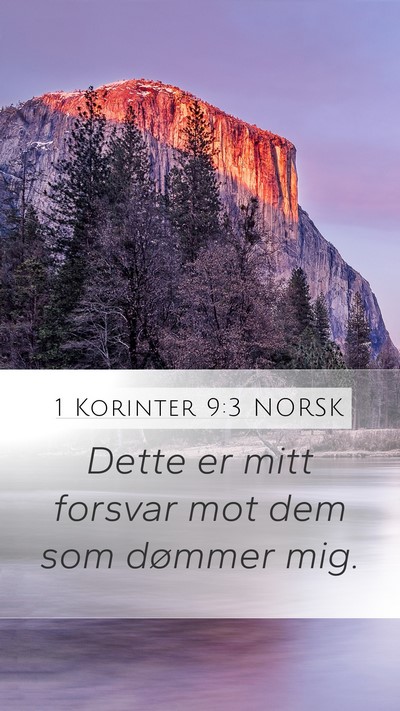 1 Korinter 9:3 NORSK Bible Verse Image