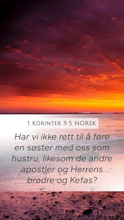 1 Korinter 9:5 NORSK Bible Verse Image