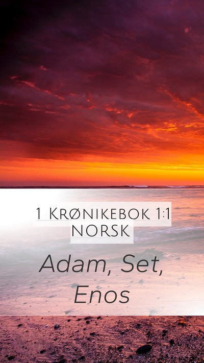1 Krønikebok 1:1 NORSK Bible Verse Image