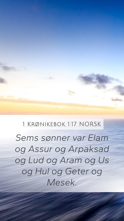 1 Krønikebok 1:17 NORSK Bible Verse Image