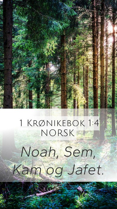 1 Krønikebok 1:4 NORSK Bible Verse Image