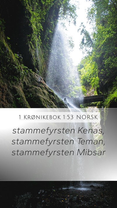 1 Krønikebok 1:53 NORSK Mobile Phone Wallpaper - stammefyrsten Kenas, stammefyrsten Teman, - Mobile Bible Verse Wallpaper