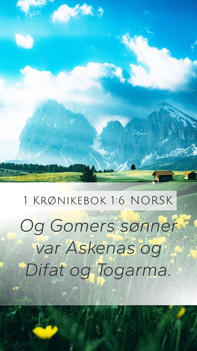 1 Krønikebok 1:6 NORSK Bible Verse Image